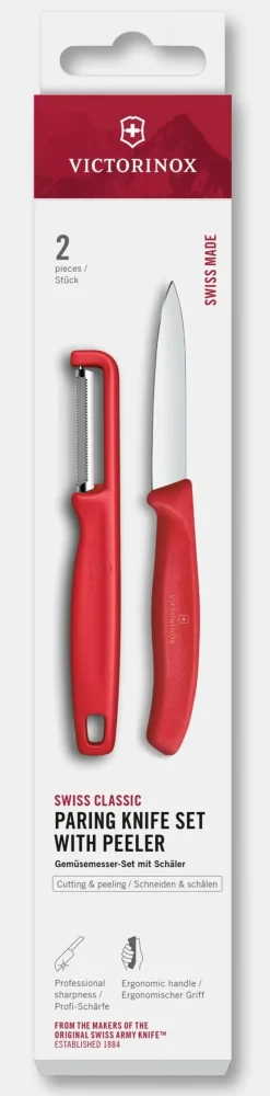 Swiss Classic Gemüsemesser-Set mit geradem Schäler, 2-teilig